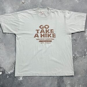 Fruit Of The Loom Vintage Arizona Hiking Grey T-Shirt Men's Size Extra Large